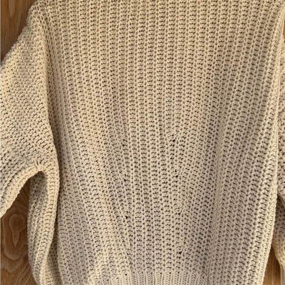 BABAA Women's Cream thick ribbed Knit Sweater - Picture 5 of 5